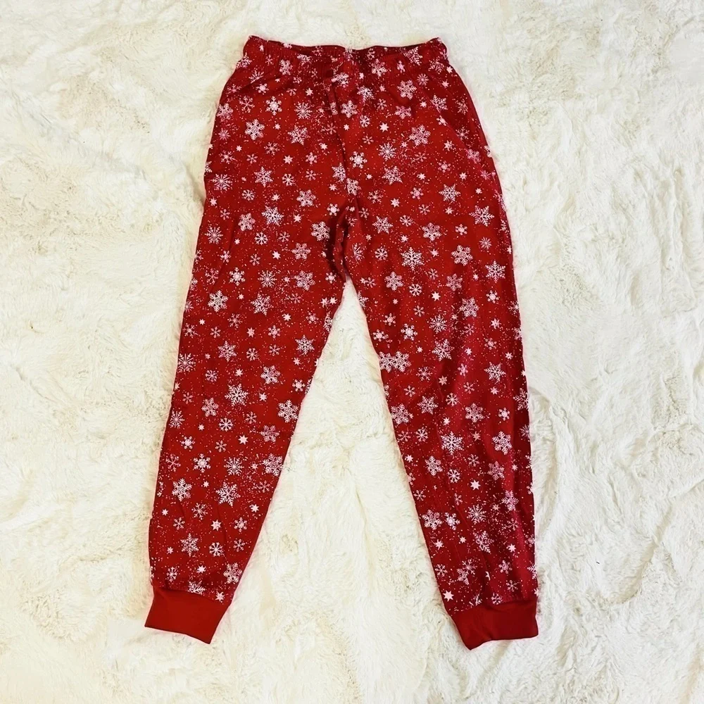 Macy’s Family PJ’s Matching Men's Merry Snowflake Red Christmas Holiday Pajamas